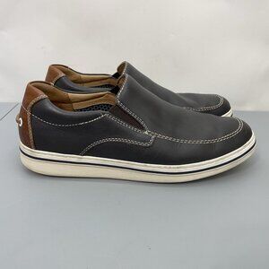 Johnston & Murphy Bowling Moc Venetian Shoe Loafer Slip On Leather Black Mens 11